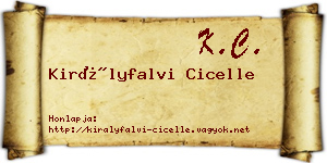 Királyfalvi Cicelle névjegykártya